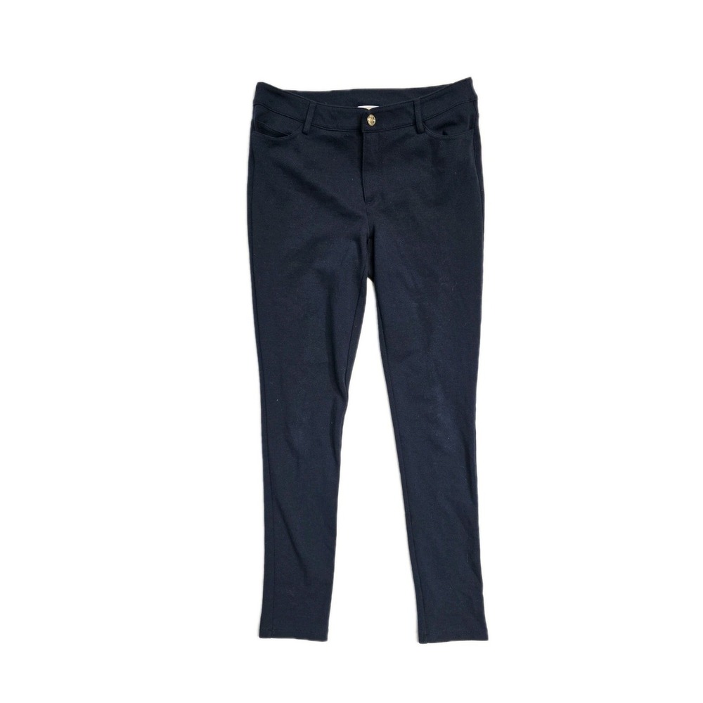 Michael Kors Women's Knit Pants 4 Navy Blue Logo
